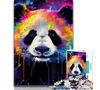 Colorful Animal Panda Jigsaw Puzzles for Teenagers 1000 Pieces,Learning Educational Toys Family Games Unique Birthday And Gifts 38x26cm