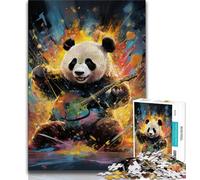 Colorful Animal Panda Jigsaw Puzzles for Teenagers,Help The Brain Exercise Addictive Toys to Cultivate Patience A Work of Art 38x26cm