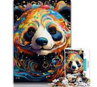 Colorful Animal Panda Jigsaw Puzzles for Teenagers,Stress Reliever Staycation Kill Time with Matching Poster And Trivia Sheet (38x26cm)