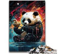 Colorful Animal Panda Jigsaws Puzzles 1000 Pieces for Adults Gifts,Brain Intelligence Challenge Addictive Toys for Home Decoration (50x75cm)