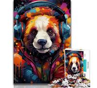 Colorful Animal Panda Puzzles 1000 Pieces for Adults,Challenging To Complete But Fun And Humorous Unique Home Decor And Gifts 38x26cm