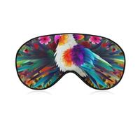 Colorful Animals & Flowers Eye Mask, Side Sleeping Mask Light Blindfold Sleeping Mask Nose Pad and Elastic Band for Children Women and Men