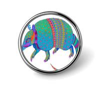 Colorful Animals Round Badge Personalized Metal Lapel Pin Badges Fit Clothing Bags Hat Humorous Printed Brooch Badge Party Decorations Accessories for Men Women