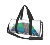 Colorful Animals Travel Duffel Bag for Women Men,Print Polyester Tote Round Luggage Bag with Shoulder Strap