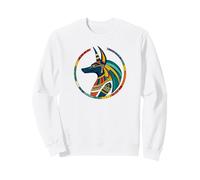 Colorful Anpu Anubis - Egyptian Dog God of The Dead Anubis Sweatshirt