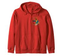 Colorful Anpu Anubis - Egyptian Dog God of The Dead Anubis Zip Hoodie