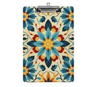 Colorful Arabic Editable File Yellow Clipboard Retractable Hanging Tab Clip Board Plastic Clipboard Nursing Clipboards Nurse, Doctor, Cute Design for Standard Size 12.5 X 8.5Inch