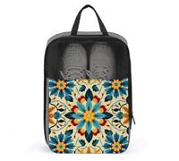 Colorful Arabic Editable File Yellow Shoe Bag Travel Shoe Organizer Water-Resistant Shoe Pouch with Zipper Sneaker Dust Bag, gray, One Size, Modern