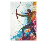 Colorful Archer Themed Wooden Jigsaw Puzzle for Adults, 1000 PCS