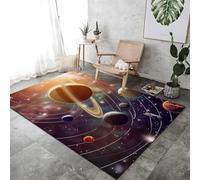 Colorful Area Rug Solar System Planets Anti Shed Lounge Living Room Rugs Machine Washable Rugs For Bedroom Dining Room Living Room Rug,