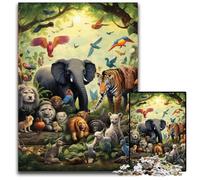 Colorful Art Animal World 1000Pc Adults Jigsaw Puzzle cardboard Jigsaw Perfect Home Or Office Decor, Ideal 26X38CM/10.23x14.96inch