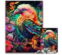 Colorful Art Bird 1000-Piece Jigsaw Puzzle cardboard Jigsaw Puzzles for Adults Challenging Brain Teaser - Relaxing Toy for Teenagers 26X38CM/10.23x14.96inch