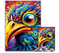 Colorful Art Bird JigsawPuzzle 1000 Pieces for Adults Challenging Puzzles Challenging DIY Brain Teaser for Teenagers 26X38CM/10.23x14.96inch