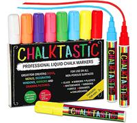 Colorful Art Co. Chalktastic Liquid Chalk Pens - Set of 8 Neon Colors - Washable Chalkboard Markers for School Blackboard, Menu Board, Mirror, Ceramics, Car Window Glass, Easy to Erase