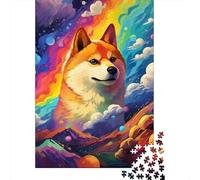 Colorful Art Corgi 500 Pieces Jigsaw Puzzles for Adults | Puzzles 500 Piece for Adults Teens Puzzle | Puzzles | Gifts 500pcs (52x38cm)