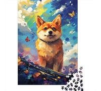 Colorful Art Corgi 500 Pieces Puzzles for Adults, Jigsaw Puzzles 500 Pieces, DIY Puzzle Toy As Birthday Gifts 500pcs (52x38cm)
