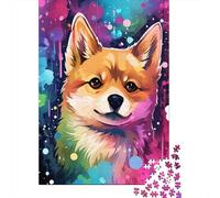 Colorful Art Corgi Jigsaw Puzzles For Adults 500 Piece Jigsaws Puzzles 500 Piece Puzzles For Adults Puzzle Games Toys Gift for 500pcs (52x38cm)