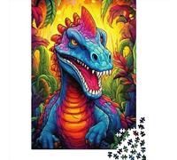 Colorful Art Dinosaur Puzzle for Adults And Teenagers 1000 Pieces Wooden Puzzles for Teenagers Gifts Brain Teaser Game 1000pcs (75x50cm)