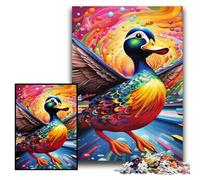 Colorful Art Duck Jigsaw Puzzles 1000 Pieces for Adults Puzzles for Adults Family Activity, DIY Home Decor, Size 26x38cm
