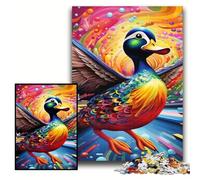 Colorful Art Duck Jigsaws 1000 Pieces for Adults Wooden Jigsaw Puzzles for Teenagers & Teens, Ideal Birthday Size 50x75cm