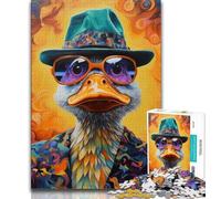 Colorful Art Ducks Jigsaw Puzzles for Teenagers 1000 Piece Puzzle,Game Toys Every Piece Is Unique - Challenging Family Fun Game (38x26cm)