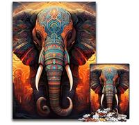 Colorful Art Elephant 1000 Piece Jigsaw Puzzles for Adults Impossible Jigsaw Puzzles for Adults Ideal And Home Decor 26X38CM/10.23x14.96inch