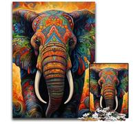 Colorful Art Elephant Jigsaw Puzzles 1000 Pieces for Adults cardboard Jigsaw Puzzles for Home Decor & Holiday Fun 26X38CM/10.23x14.96inch