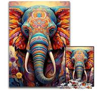 Colorful Art Elephant Jigsaw Puzzles for Adults, 1000 Piece cardboard Jigsaw Puzzles for Adults Challenging Brain Teaser for Teenagers, Family Game Night Fun 26X38CM/10.23x14.96inch