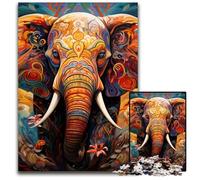Colorful Art Elephant JigsawPuzzle 1000 Pieces for Adults Challenging Puzzles Brain Teaser, Adult Game, Family Interactive Activity 50x75CM/19.68x29.52inch