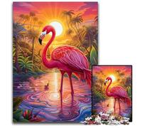 Colorful Art Flamingo Jigsaw Puzzles 1000 Pieces for Adults cardboard Jigsaw Puzzles for Home Decor & Holiday Fun 26X38CM/10.23x14.96inch