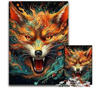 Colorful Art Fox JigsawPuzzle 1000 Pieces for Adults Challenging Puzzles Brain Teaser, Adult Game, Family Interactive Activity 26X38CM/10.23x14.96inch