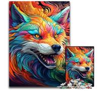 Colorful Art Fox JigsawPuzzle 1000 Pieces for Adults Challenging Puzzles Brain Teaser, Adult Game, Family Interactive Activity 26X38CM/10.23x14.96inch