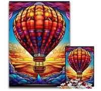 Colorful Art Hot Air Balloon 1000 Piece Jigsaw Jigsaw Puzzles Challenging Brain Teaser, Family Activity, Home Decor, 50x75CM/19.68x29.52inch