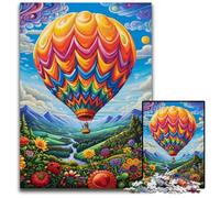 Colorful Art Hot Air Balloon 1000 Piece Jigsaw Jigsaw Puzzles Challenging Brain Teaser, Family Activity, Home Decor, 50x75CM/19.68x29.52inch