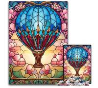 Colorful Art Hot Air Balloon 1000-Piece Jigsaw Puzzle Impossible Jigsaw Puzzles for Adults for Birthdays And Holidays 26X38CM/10.23x14.96inch