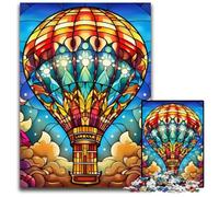 Colorful Art Hot Air Balloon 1000 Piece Jigsaw Puzzles for Adults Impossible Jigsaw Puzzles for Adults Ideal And Home Decor 26X38CM/10.23x14.96inch