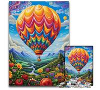 Colorful Art Hot Air Balloon 1000 Piece Jigsaw Puzzles for Adults Impossible Jigsaw Puzzles for Adults Ideal And Home Decor 26X38CM/10.23x14.96inch