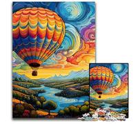 Colorful Art Hot Air Balloon 1000 Pieces Puzzle Gifts Impossible Jigsaw Puzzles for Adults Challenging Brain Teaser for Teenagers, Family Fun Interactive Game 50x75CM/19.68x29.52inch