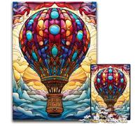 Colorful Art Hot Air Balloon 1000Pc Adults Jigsaw Puzzle cardboard Jigsaw Perfect Home Or Office Decor, Ideal 26X38CM/10.23x14.96inch