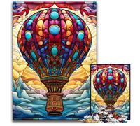 Colorful Art Hot Air Balloon Jigsaw Puzzles 1000 Pieces for Adults Jigsaw Puzzles Perfect for Family Gatherings, Birthdays, Holidays 50x75CM/19.68x29.52inch