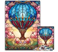 Colorful Art Hot Air Balloon Jigsaw Puzzles for Adults, 1000 Piece Wooden Jigsaw Puzzles for Adults Challenging Brain Teaser for Teenagers, Family Game Night Fun 50x75CM/19.68x29.52inch