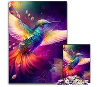Colorful Art Hummingbird Jigsaw Puzzles for Adults 1000 Piece Wooden Jigsaw Puzzles for Adults for Birthdays And Holidays 50x75CM/19.68x29.52inch