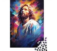Colorful Art Jesus Puzzle Challenging And Brainteasing 100 Percent Recycled Cardboard Jigsaw Puzzle for Adults Teen Birthday Present 1000pcs (75x50cm)