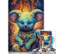 Colorful Art Koala Puzzles for Teenagers Teens 1000pc Puzzle,Pattern Assembly Fun at Home Activities,Birthday Present,Travel Gifts 75x50cm