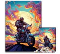 Colorful Art Motorcycle 1000-Piece Jigsaw Puzzle Impossible Jigsaw Puzzles for Adults for Birthdays And Holidays 26X38CM/10.23x14.96inch