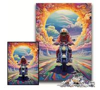Colorful Art Motorcycle 1000-Piece Jigsaw Puzzle Puzzles for Adults for Mother'S Day, Birthdays, Christmas Size 50x75cm