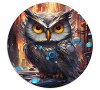 Colorful Art Owl 1000Pc Adults Jigsaw Puzzle Cardboard Jigsaw Perfect for Birthday, Christmas 67.5x67.5cm