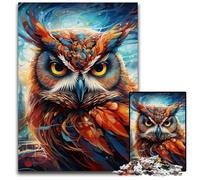 Colorful Art Owl Jigsaw Puzzles 1000 Pieces for Adults Jigsaw Puzzles Perfect for Family Gatherings, Birthdays, Holidays 50x75CM/19.68x29.52inch