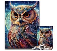 Colorful Art Owl JigsawPuzzle 1000 Pieces for Adults Challenging Puzzles Brain Teaser, Adult Game, Family Interactive Activity 50x75CM/19.68x29.52inch