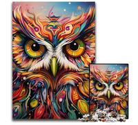 Colorful Art Owl JigsawPuzzle 1000 Pieces for Adults Puzzles for Adults DIY Home Decor Gift, Brain Teaser Game 26X38CM/10.23x14.96inch